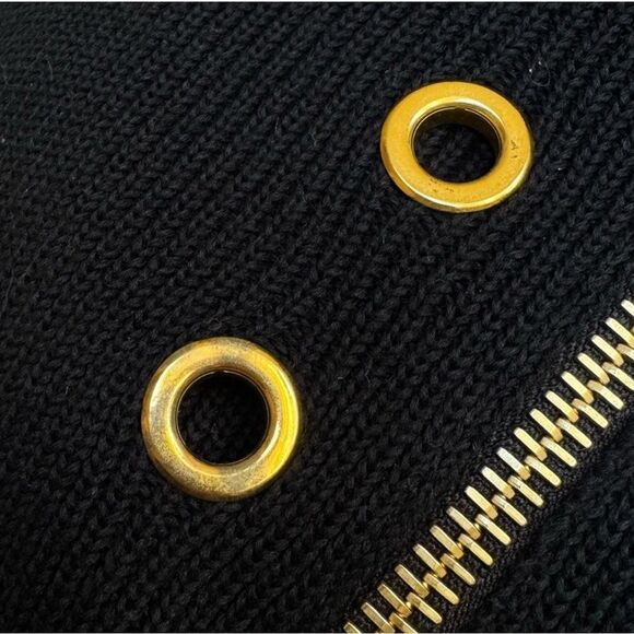 Prada vintage Y2K  dress 42 made in Italy gold zip front - Picture 8 of 11